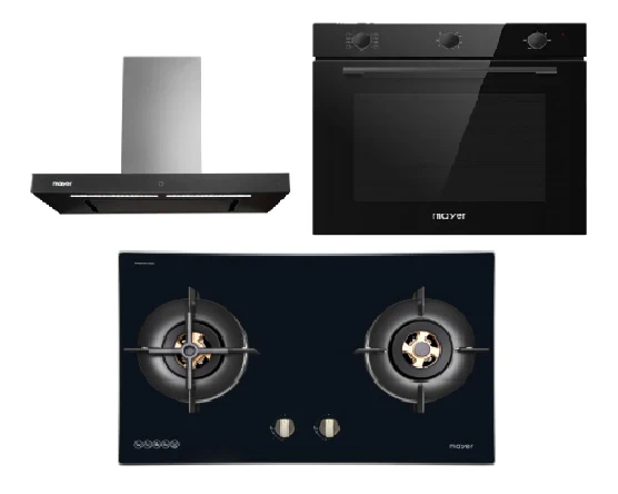 Mayer MMIH752CS 75cm 2 Zone Induction Hob with Slider + MMBCH900I Chimney Hood + MMDO8R 60 cm Built-in Oven with Smoke Ventilation - Image 2