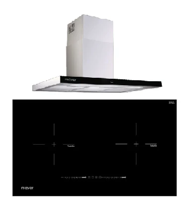 Mayer MMIH752CS 75cm 2 Zone Induction Hob with Slider + MMCH407I 90cm Chimney Hood - Image 2