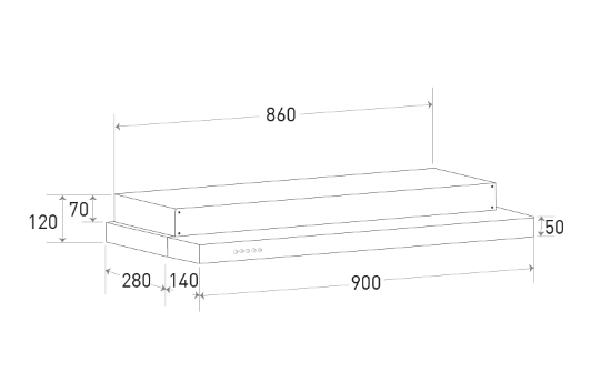 Mayer MMSI903OT-BK/SL 90 Cm Semi-integrated Hood With Oil Tray - Image 6