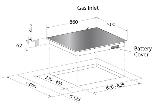 Mayer MMSS882HI/MMGH882HI 86 cm 2 Burner Stainless Steel Gas Hob - Image 5