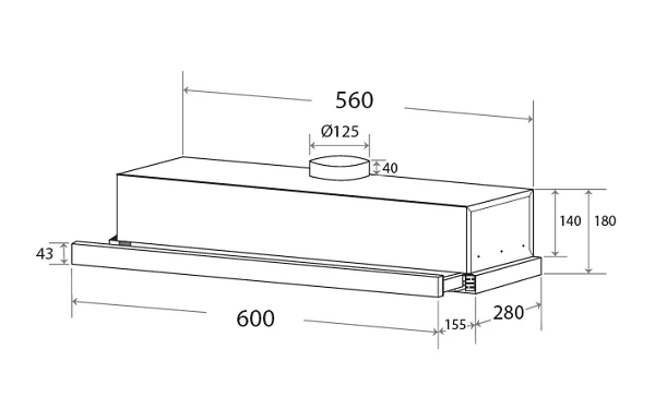 Mayer MMTH60 Telescopic Hood (60CM) - Image 3