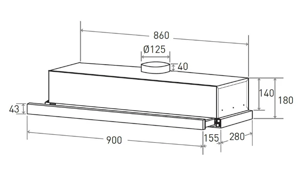 Mayer MMTH90 Telescopic Hood (90CM) - Image 3