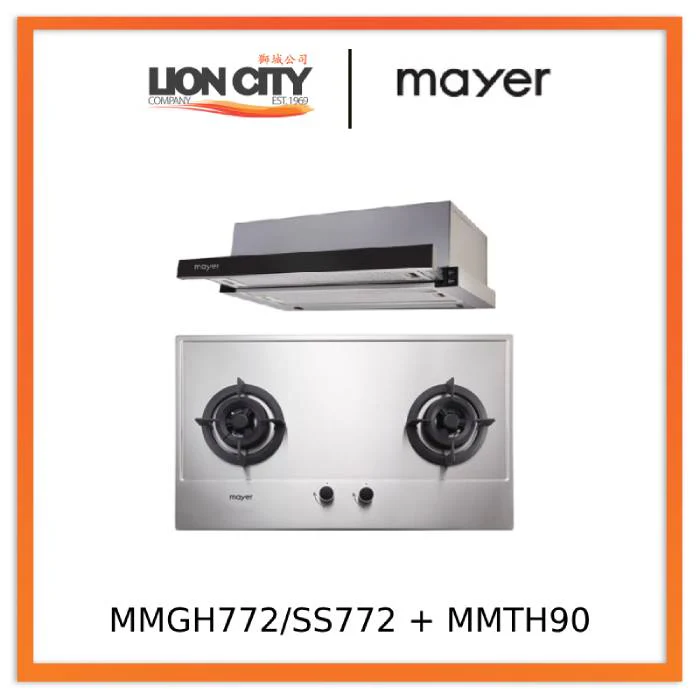 Mayer MMGH772/SS772 Built-In Gas Hob + MMTH90 Telescopic Hood (90CM) - Image 3