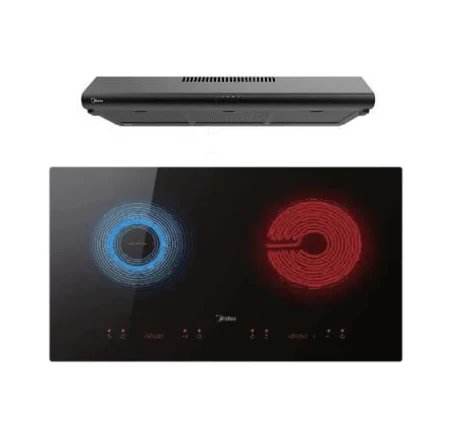 Midea MBI-90F140BK 90cm Slimline Hood+ MBI-IHT261 Ceramic Built-in Induction Hob - Image 2
