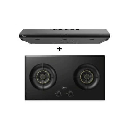 Midea MBI-90F140BK 90cm Slimline Hood + Midea MBI-SN20 2-burner Gas Hob - Image 2