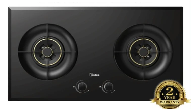 Midea MH90F26EM Built In Range Hood + Midea MBI-SN20 80cm 2 Burner Tempered Glass Cooker Hob Gas Stove - Image 2