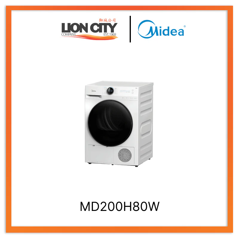 Midea MD200H80WW Heat Pump Dryer, 8kg, Energy Rating 5 Ticks