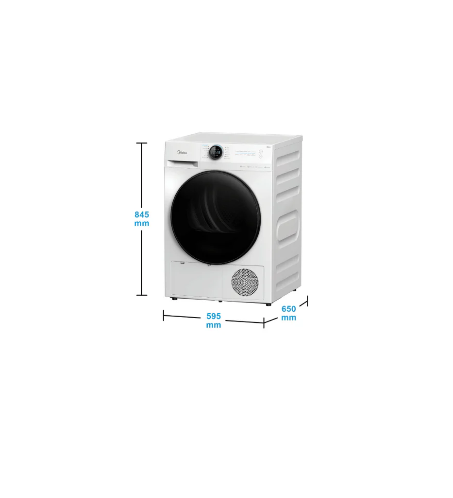 Midea MD200H80WW Heat Pump Dryer, 8kg, Energy Rating 5 Ticks - Image 4