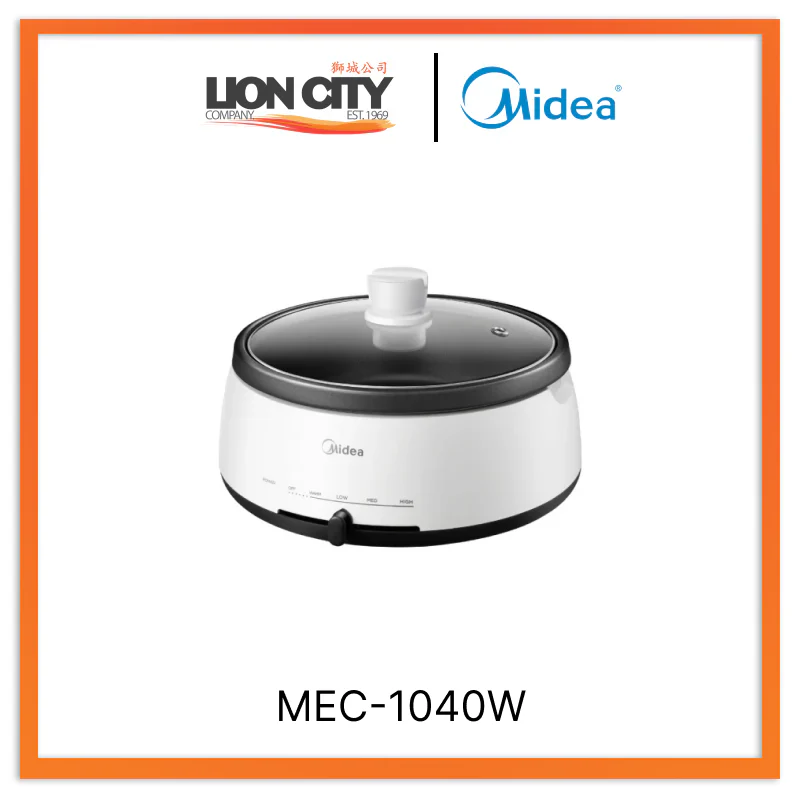 Midea MEC-1040W White Non-Sticky Coating Multicooker, 3.5L