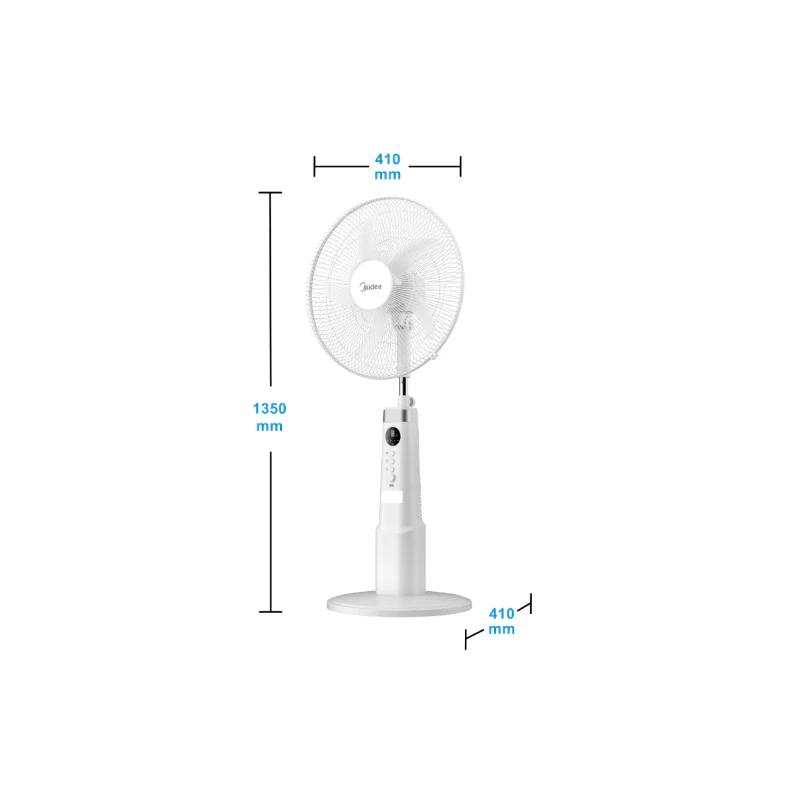 Midea MFS180R0APWH DC Motor 18-Inch Rechargeable Fan - Image 2