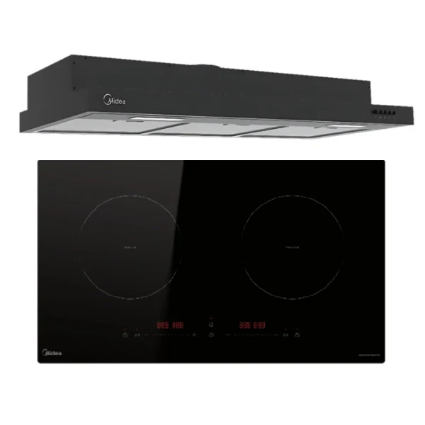 Midea MIH350D017K Induction 2 Zone Hob + Midea MH90F26EM Hood - Image 2