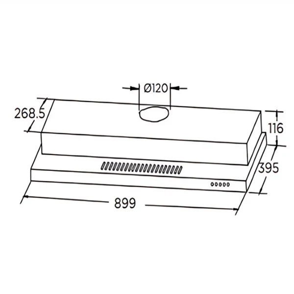 Midea MIH350D017K Induction 2 Zone Hob + Midea MH90F26EM Hood - Image 5