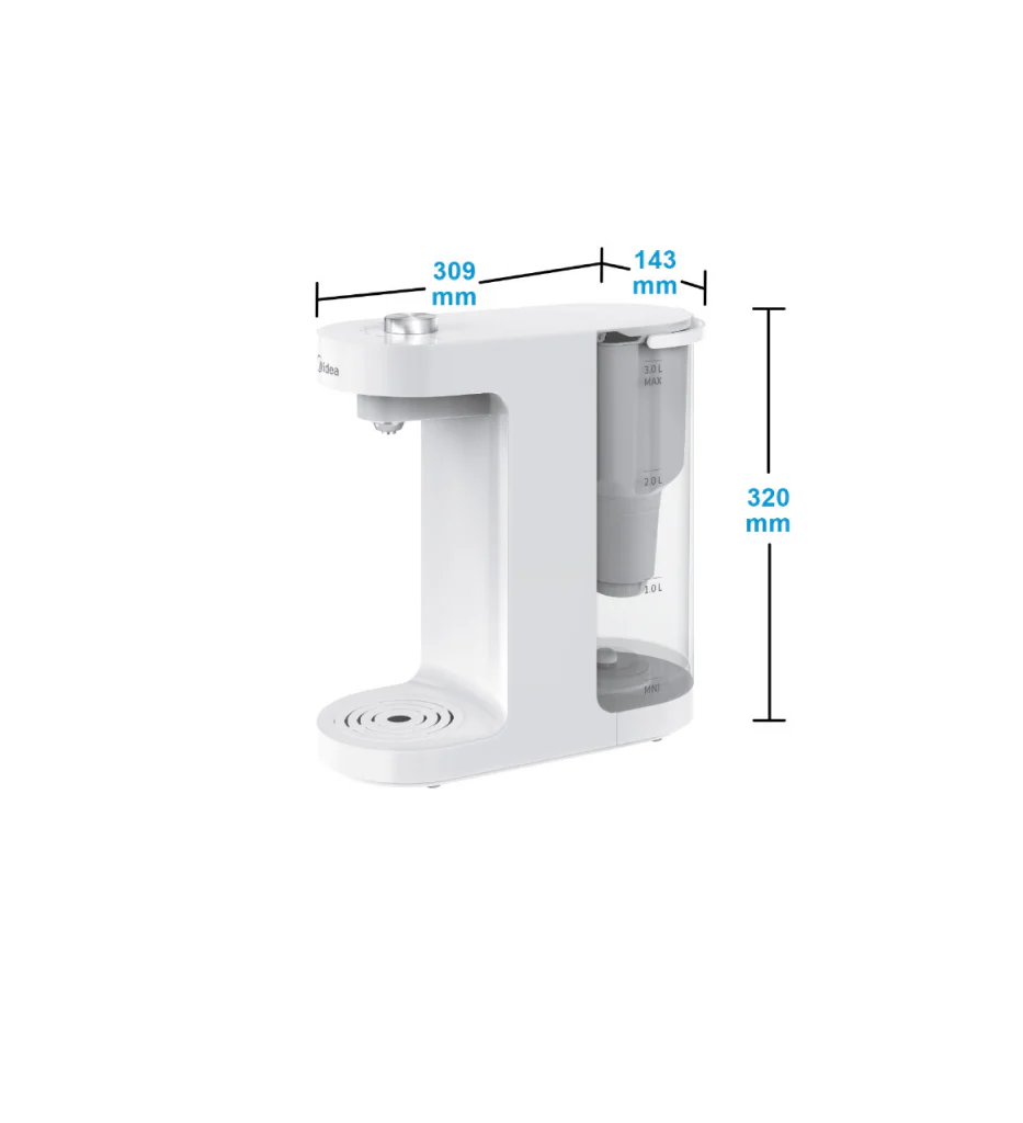 Midea MJR001T Countertop Hot & Ambient Water Dispenser, 1L - Image 3