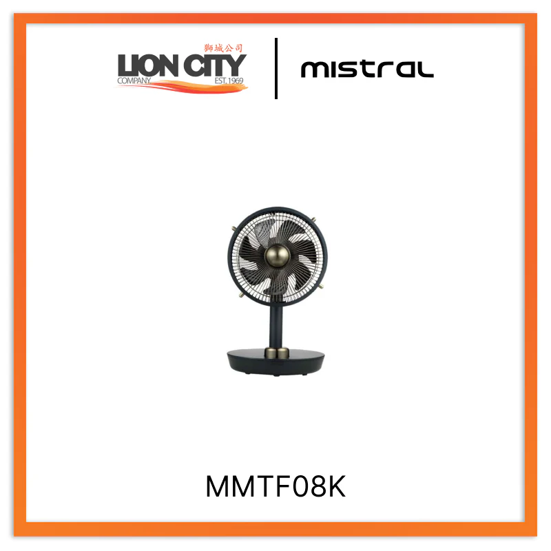 Mistral MMTF08K 8" DC Table Fan Metal