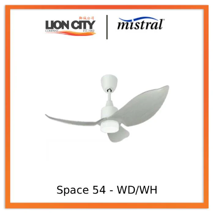 Mistral Space 54-BK/WH/"WD/WH"/"WD/GY" 54” Ceiling Fan - Image 3