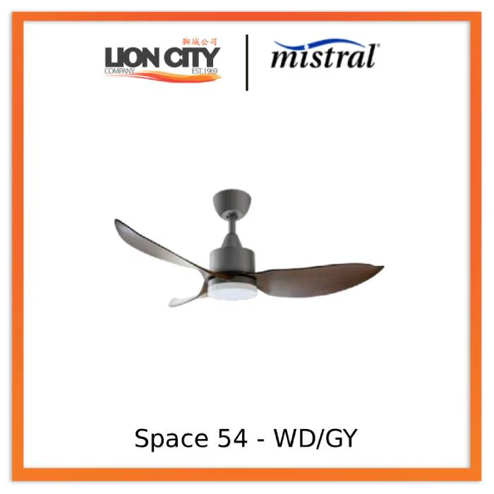 Mistral Space 54-BK/WH/"WD/WH"/"WD/GY" 54” Ceiling Fan - Image 4
