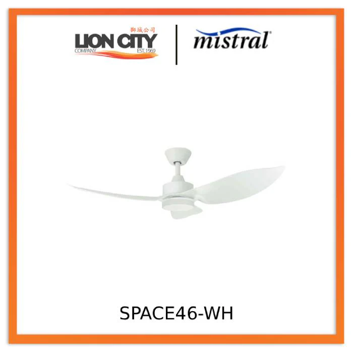 Mistral SPACE-WH D'Fan Ceiling Fan - 46", 45W White
