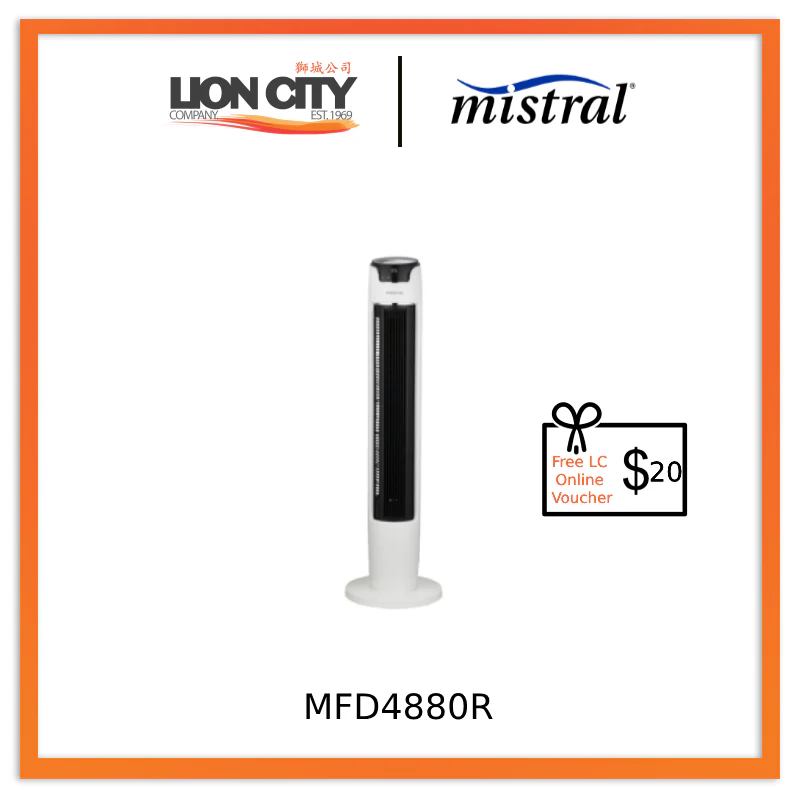 Mistral Tower Fan with Remote Control MFD4880R
