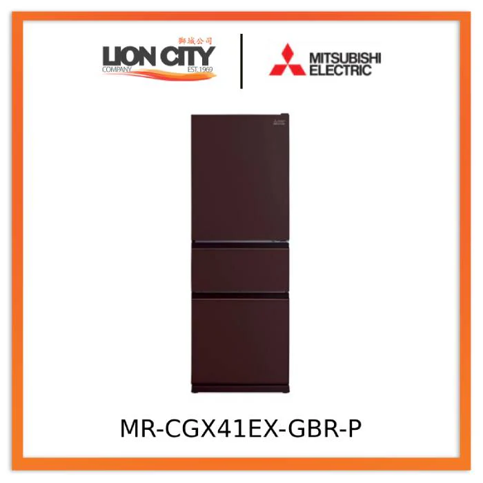 Mitsubishi Electric MR-CGX41EX-GBR-P/GWH-P 328L 3-Door Fridge
