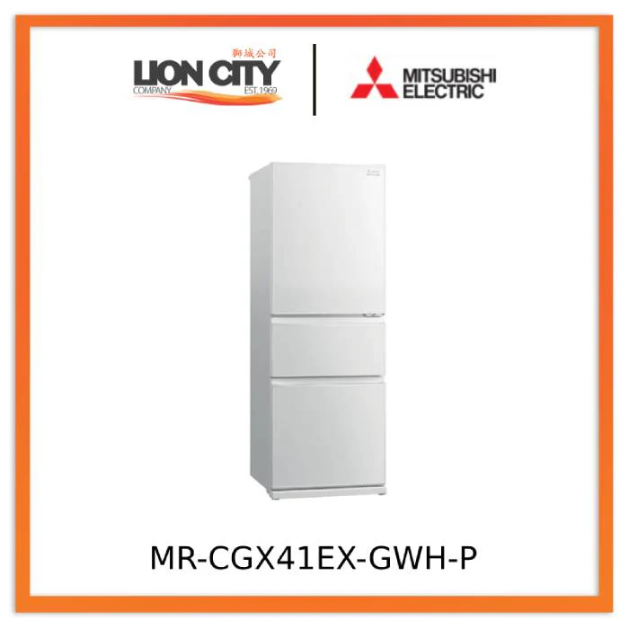 Mitsubishi Electric MR-CGX41EX-GBR-P/GWH-P 328L 3-Door Fridge - Image 4