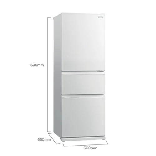 Mitsubishi Electric MR-CGX41EX-GBR-P/GWH-P 328L 3-Door Fridge - Image 6