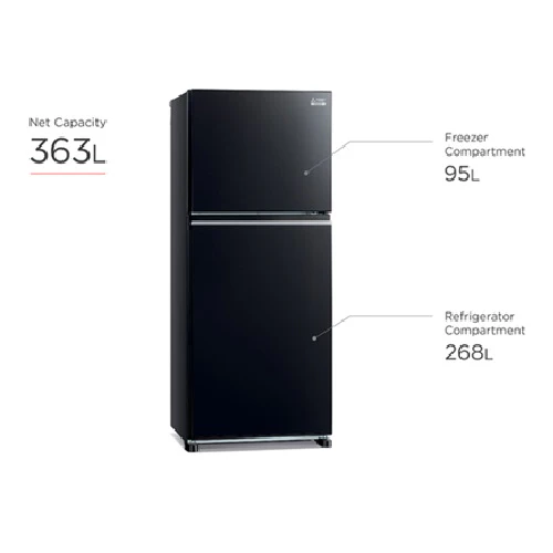 Mitsubishi Electric MR-FX47EX-GWH-P/GBK-P 378L 2-Door Fridge - Image 6