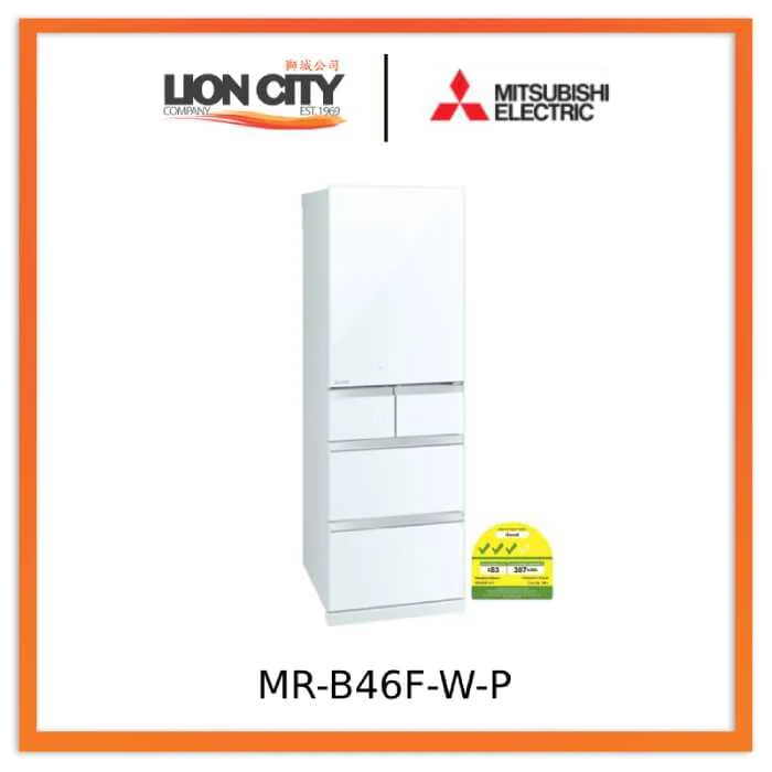 Mitsubishi MR-B46F-W-P 5-Door Refrigerator (366L)