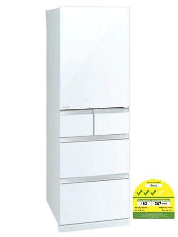 Mitsubishi MR-B46F-W-P 5-Door Refrigerator (366L) - Image 2