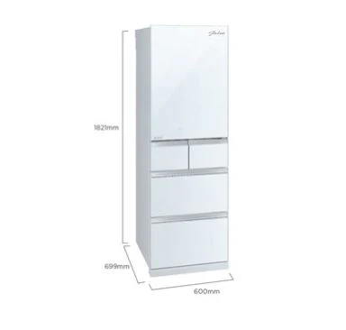 Mitsubishi MR-B46F-W-P 5-Door Refrigerator (366L) - Image 6