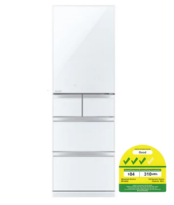 Mitsubishi MR-B46Z 366l 5-Door Fridge (3 Ticks) - Image 2