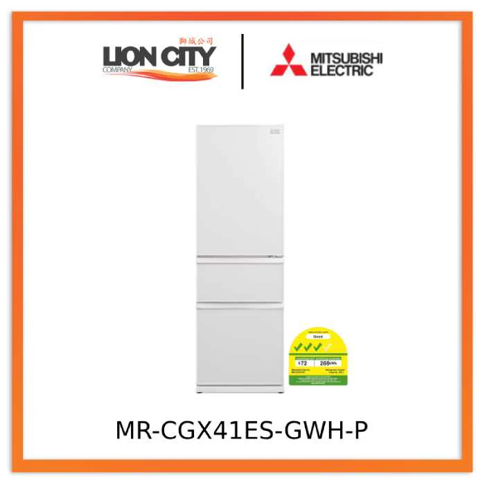 Mitsubishi MR-CGX41ES-GWH-P/GBR-P 266l 3-Door Fridge