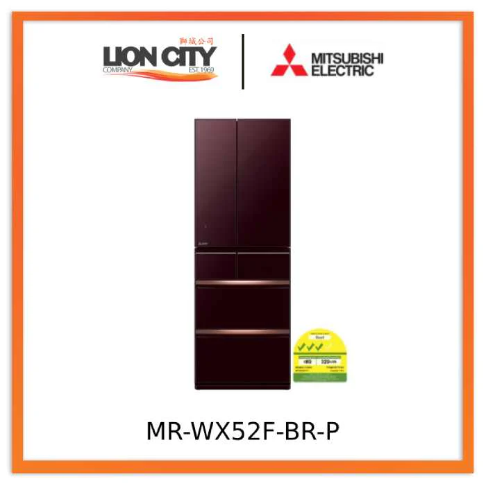 Mitsubishi MR-WX52F-F-P/ BR-P 6-Door Refrigerator (418L) - Image 5