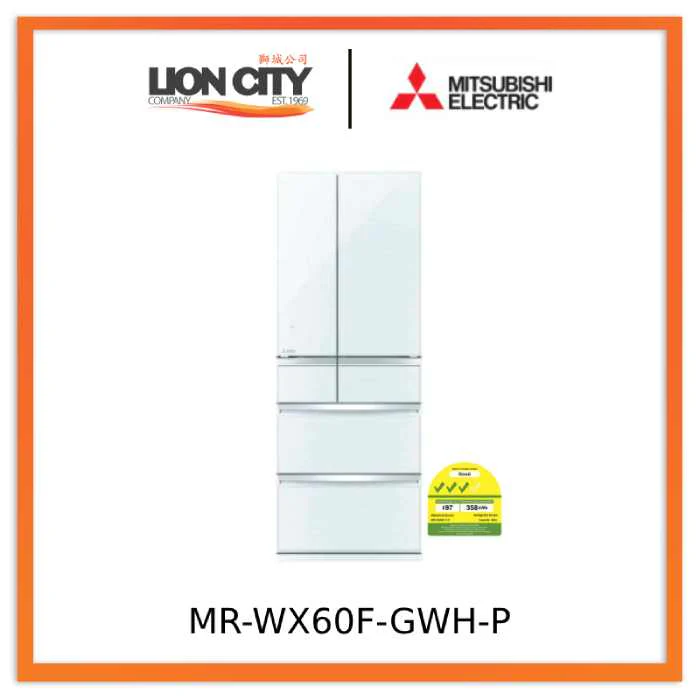 Mitsubishi MR-WX60F-GF-P/GBR-P/GWH-P 628L 6 Door Fridge ( 3 Ticks) - Image 7