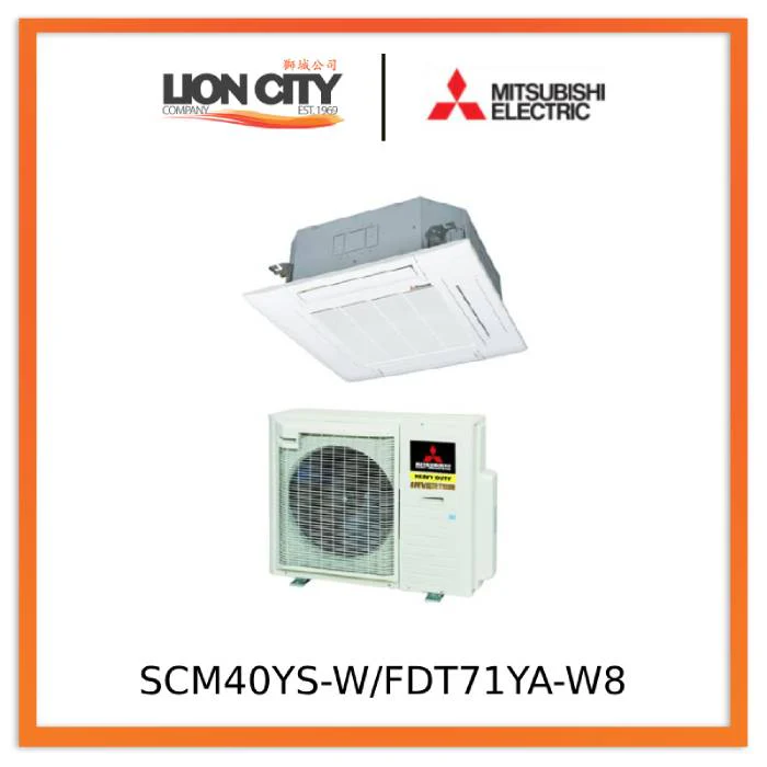 Mitsubishi SCM40YS-W/FDT71YA-W8 Hv Cassette Aircon