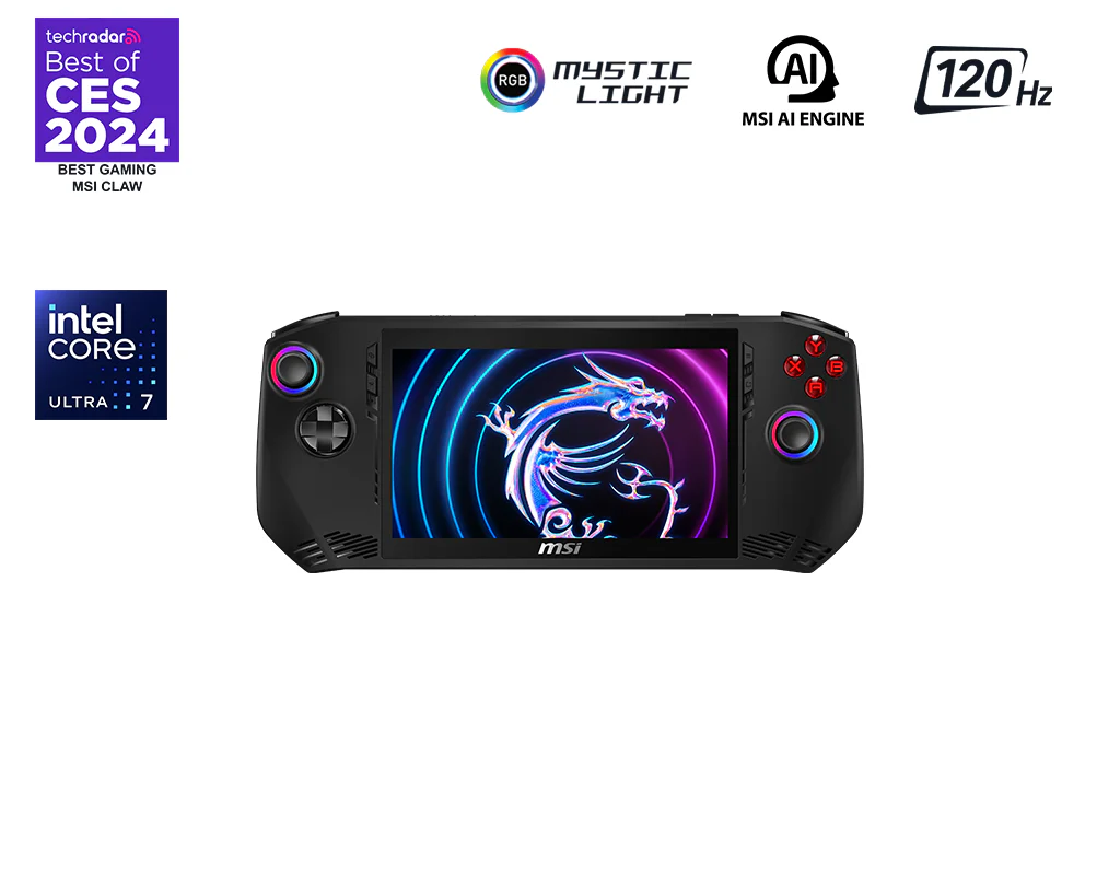 MSI Claw A1M-020SG Handheld Gaming Console 7" FHD 120Hz Intel Ultra 7 16GB 1TB - Image 2