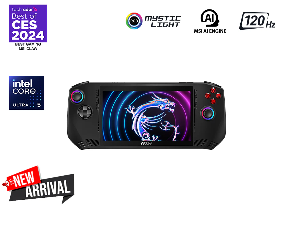 MSI Claw A1M-021SG Handheld Gaming Console 7" FHD 120Hz Intel Ultra 5 16GB 512GB - Image 2