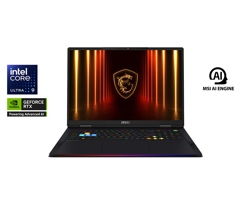MSI Raider 18 HX AI A2XWJG-030SG 18" UHD+ MiniLED 120Hz Gaming Laptop Intel Core Ultra 9 64GB 4TB