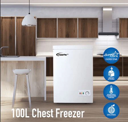 PowerPac PPFZ100 Black/White 100L Chest Freezer - Image 6
