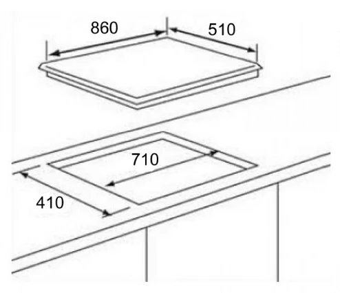 Brandt TG1493B 86cm 3 Burners Gas Hob - Image 3