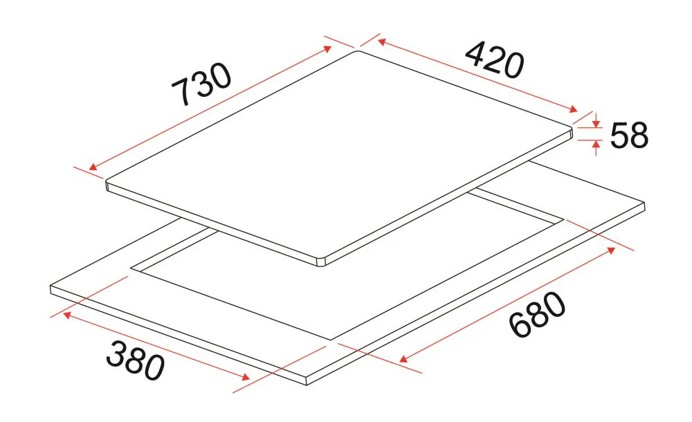 EF HB BI 2730 A 70cm Induction Built-in Ceramic Hob HBBI2730A - Image 4