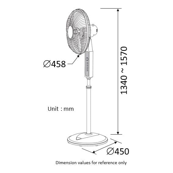 KDK P40VS Black/White 40cm Stand Fan - Image 5