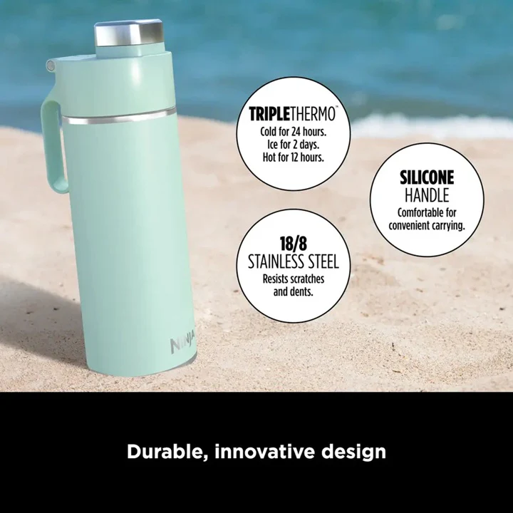 Ninja DW2401SMMT/WH/BK/BL Thirsti - The Leak-Proof Insulated Travel Bottle 700ml - Image 9