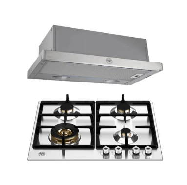 Bertazzoni P604LPROX/NE 60cm Gas Hob + K60TELXA Telescopic Hood - Image 2