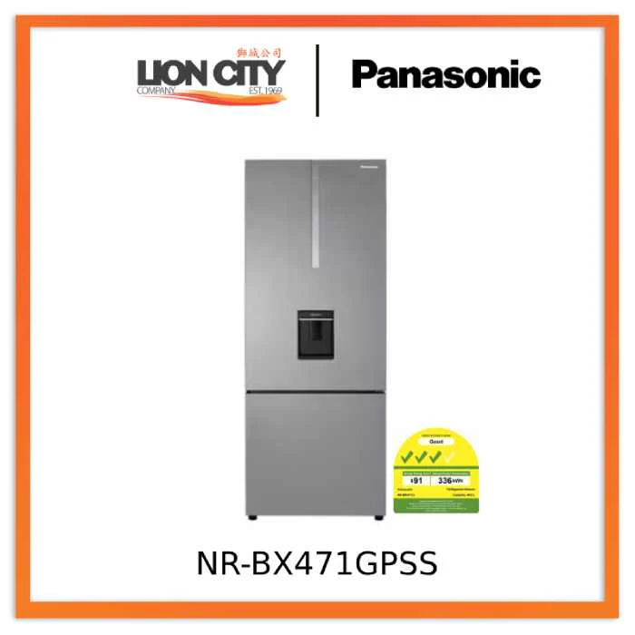 Panasonic NR-BX471GPSS 402L 2 Door Fridge
