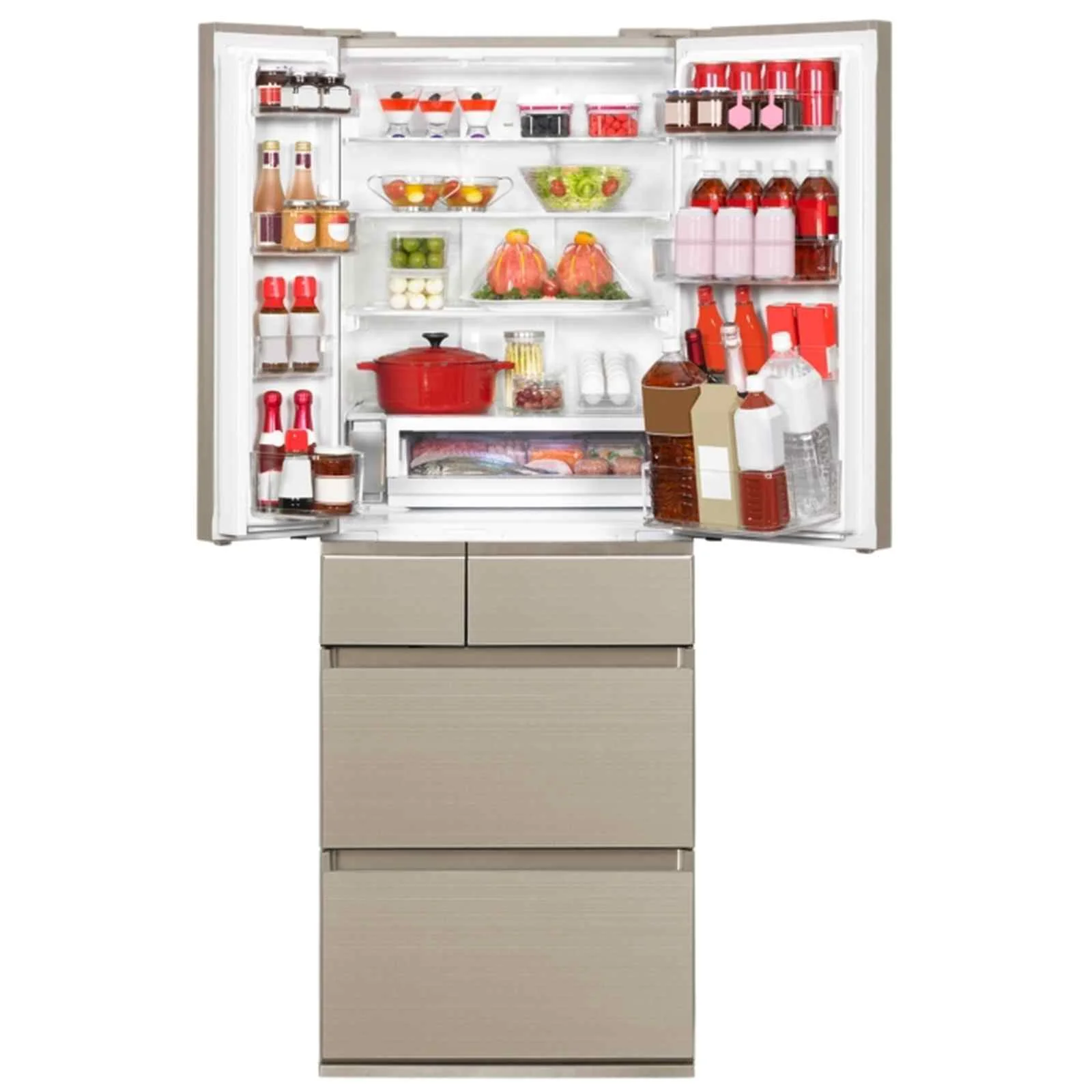 Panasonic NR-F503GT-N6 402L 6 Door Fridge  (Mature Gold- Made in Japan) - Image 4
