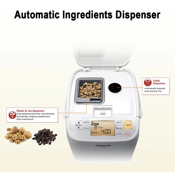 Panasonic SD-P104WSH Breadmaker with 13 menu functions - Image 4