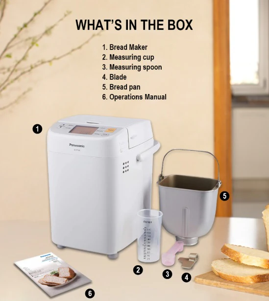 Panasonic SD-P104WSH Breadmaker with 13 menu functions - Image 6