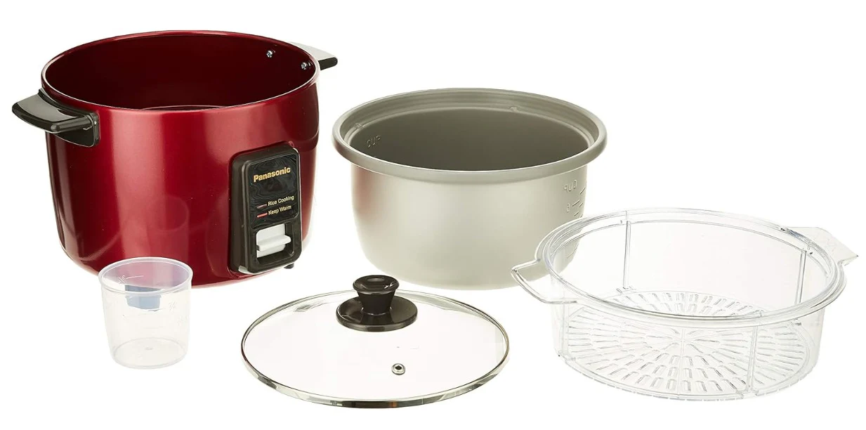 Panasonic SR-Y10FGERSH Conventional Rice Cooker, 1L Capacity, Red - Image 5