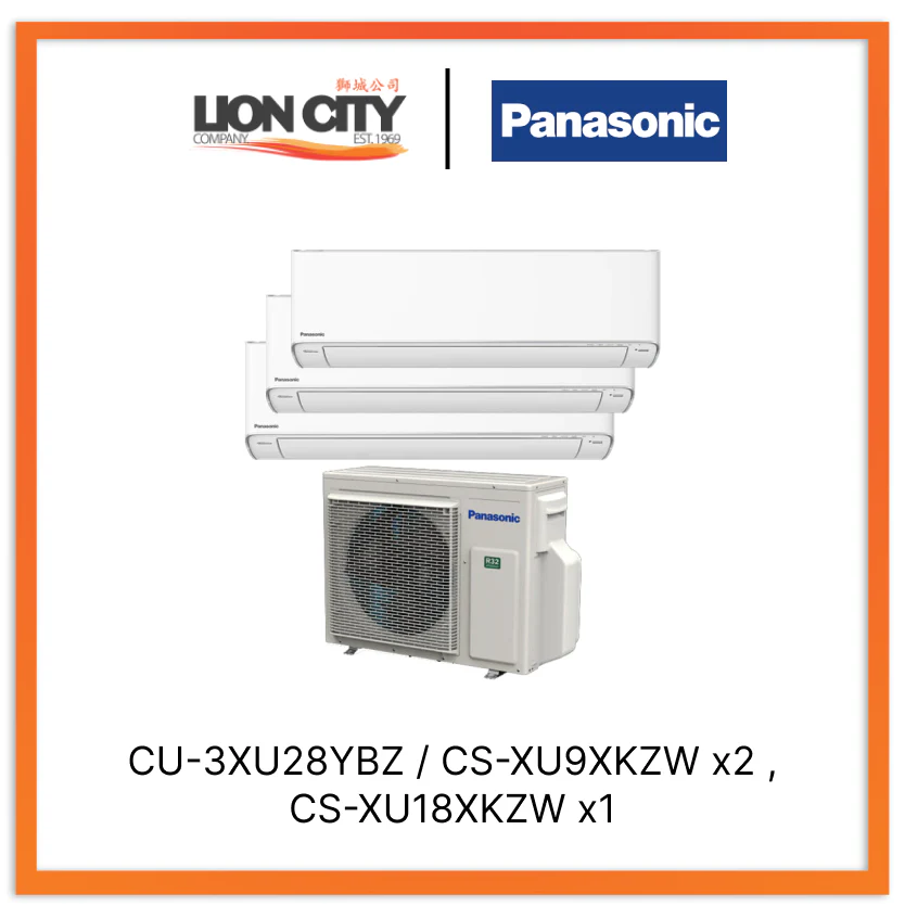 Panasonic Xu System 3 Aircon (9K X2 + 18K)
