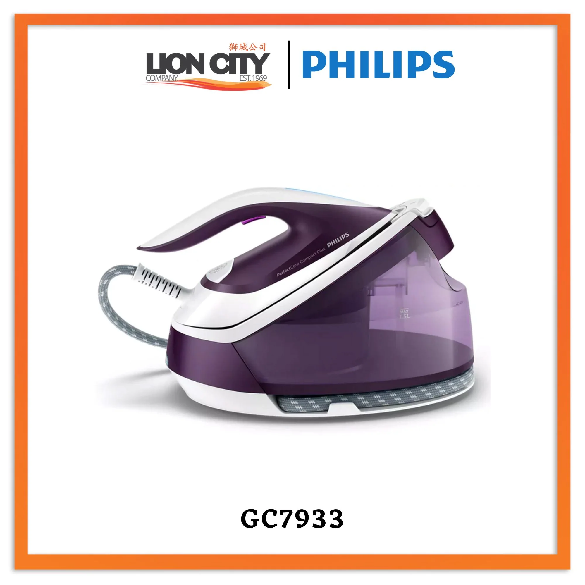 Phillips PerfectCare Compact Plus Steam generator iron GC7933/36